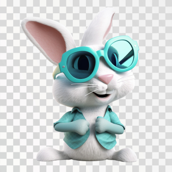 Easter Bunny Rabbit Cartoon Character Cool