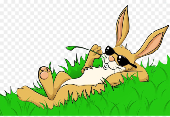 Easter Bunny Rabbit Stock photography Illustration - The rabbit rested in the weeds 