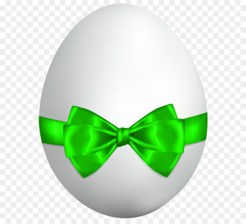Easter Bunny Red Easter egg Clip art - White Easter Egg with Green Bow PNG Clip Art Image 