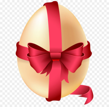 Easter Bunny Red Easter egg - Easter Egg with Red Bow PNG Clip Art Image 