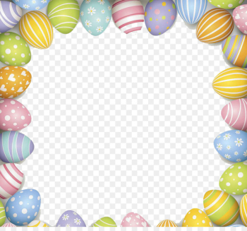 Easter Bunny Red Easter egg Illustration - gorgeous easter border pattern 