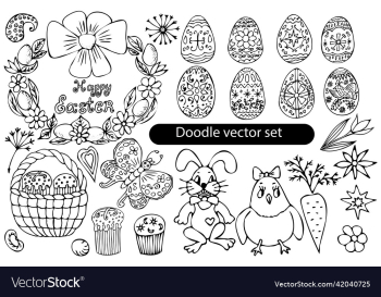 easter clipartdoodle set easter clipartdoodle set