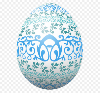 Easter egg Egg decorating - Easter White Egg with Blue Decoration PNG Clipart Picture 