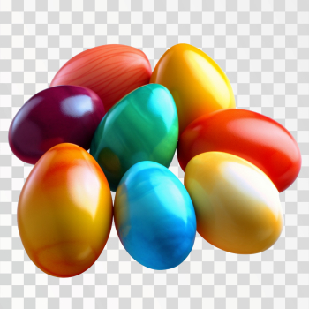 Easter eggs and happy, PNG picture