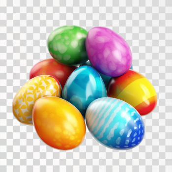 Easter eggs and happy, PNG picture