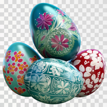 Easter eggs and happy, PNG picture