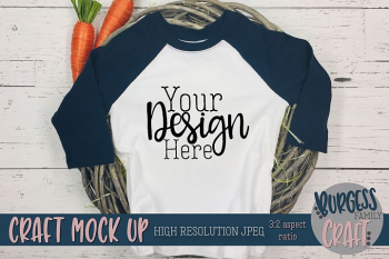 Easter Navy raglan Craft mock up |High Resolution JPEG