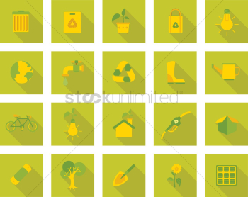 Eco friendly icons Eco friendly icons