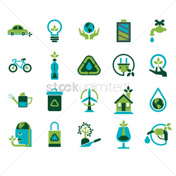 Eco friendly icons Eco friendly icons