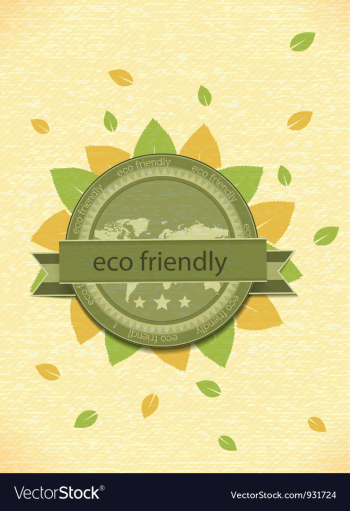 Eco friendly label vector image Eco friendly label vector image