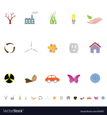 Eco icon set vector image Eco icon set vector image