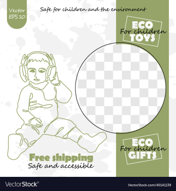 eco shop for children banner minimalism art eco shop for children banner minimalism art