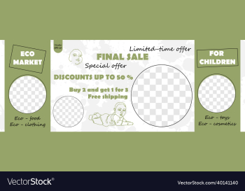 eco shop for children banner minimalism art eco shop for children banner minimalism art