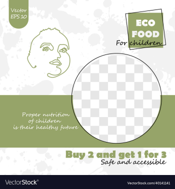 eco shop for children banner minimalism art eco shop for children banner minimalism art