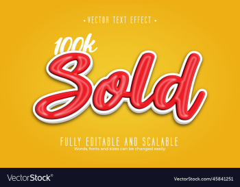 editable text effect 100k sold 3d effect font