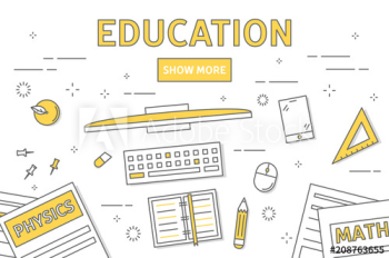 Education line illustration