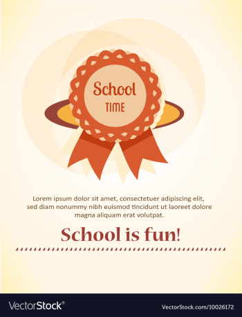 Education with badge vector image Education with badge vector image
