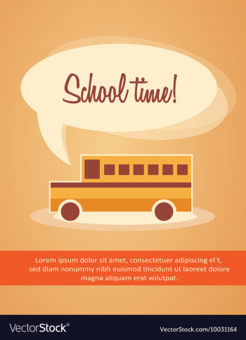 Education with buss vector image Education with buss vector image