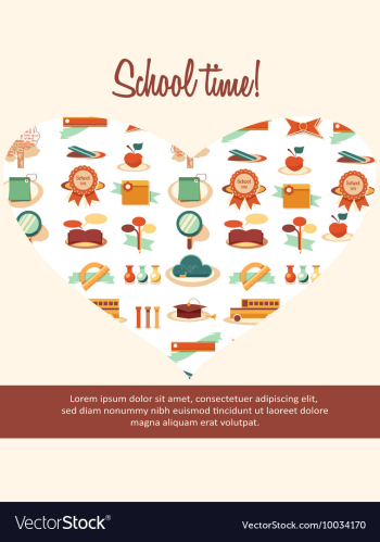 Education with heart vector image Education with heart vector image