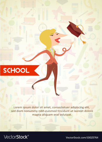 Education with pupil vector image Education with pupil vector image