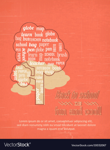 Education with tree vector image Education with tree vector image