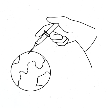 Effective vaccine vector doodle illustration Effective vaccine vector doodle illustration