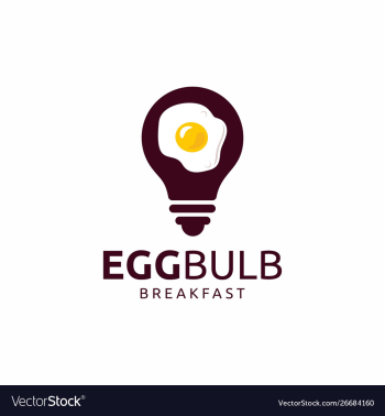 Egg bulb logo design inspiration vector image Egg bulb logo design inspiration vector image