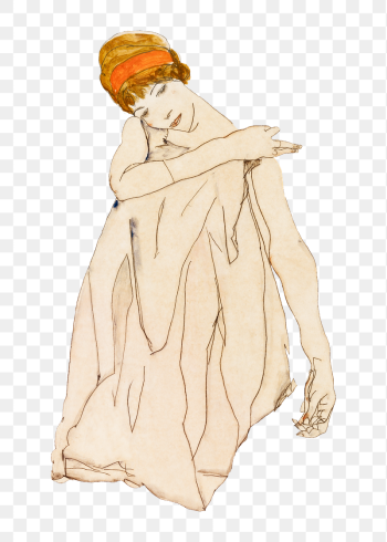 Egon Schiele&rsquo;s Dancer png sticker, | Free PNG Illustration - rawpixel