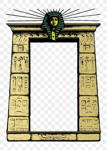 Egyptian frame png sticker illustration, | Free PNG - rawpixel