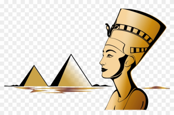 Egyptian Pyramids Nefertiti Bust Ancient Egypt Pharaoh - Pharaoh Vector Frame Png