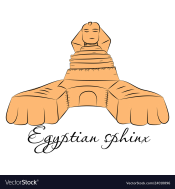 Egyptian sphinx made in a realistic style vector image Egyptian sphinx made in a realistic style vector image