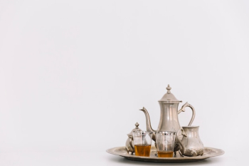 Eid al-fitr concept with tea Eid al-fitr concept with tea