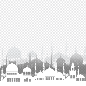 Eid al-Fitr Eid al-Adha Ramadan Mosque, Ramadan, mosque digital wallper, white, holidays, monochrome png