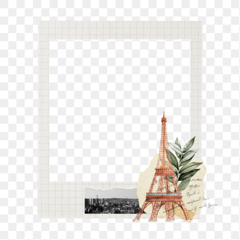 Eiffel tower png frame, retro | Free PNG - rawpixel