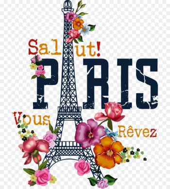 Eiffel Tower Printed T-shirt Printing - Vector Eiffel Tower printing 