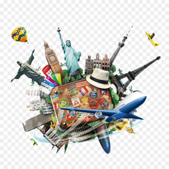 Eiffel Tower Statue of Liberty Brazil Travel Suitcase - Travel Travel 