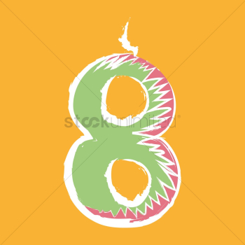 Eight year old candle