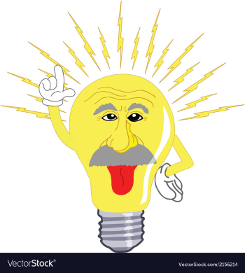 Einstein light bulb vector image Einstein light bulb vector image