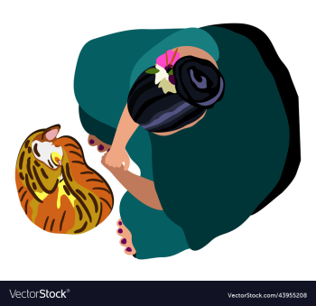 elderly woman and sleeping cat top view elderly woman and sleeping cat top view