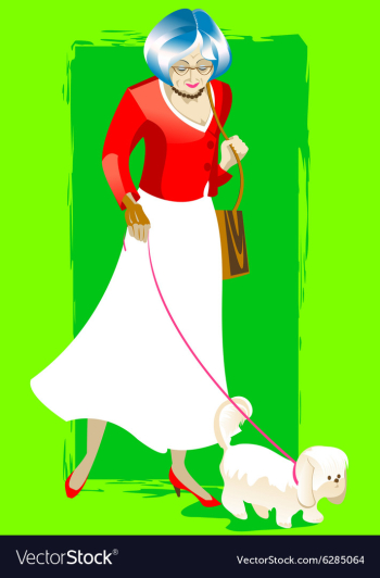 Elderly woman vector image Elderly woman vector image