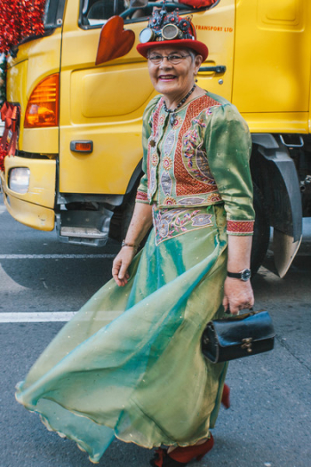 Elderly Woman Wearing Greed Dress Elderly Woman Wearing Greed Dress