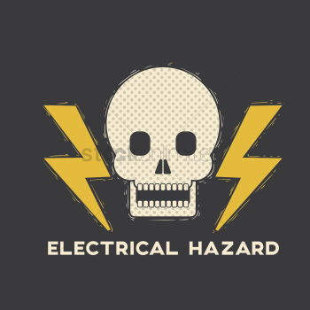 Electrical hazard warning sign Electrical hazard warning sign