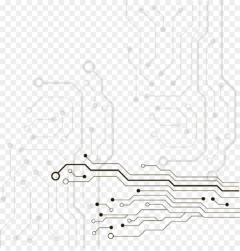 Electrical network Printed circuit board Electronic circuit Electronics - Vector electronic circuit board design 