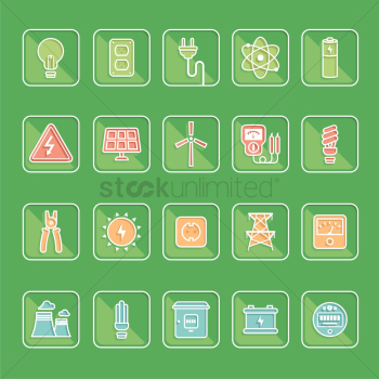 Electricity icons Electricity icons