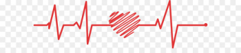 Electrocardiography Red Euclidean vector - Red love doodle line 