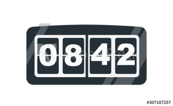 Electronic table clock flat vector illustration