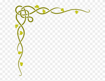 Elegance Clipart Vine Leaves - Gold Corner Border Png