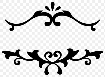 Elegant black ornamental frame png sticker Elegant black ornamental frame png sticker