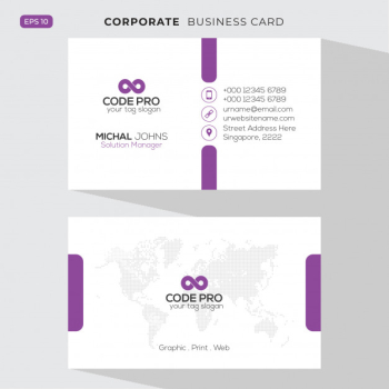 Elegant business card Free Vector