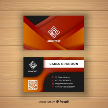 Elegant business card template with abstract design